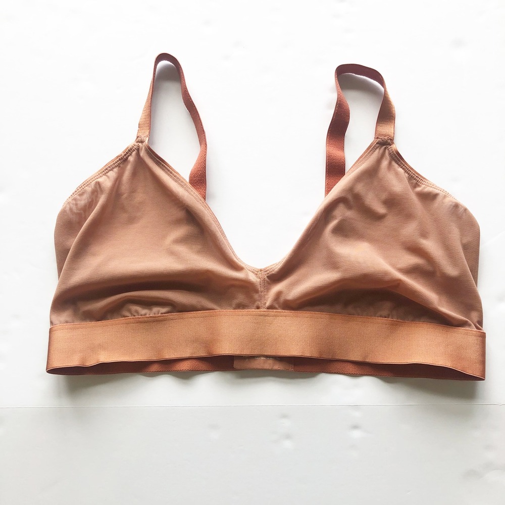Parade Silky Mesh Triangle Bralette Terracotta Copper Size 3 Wireless Adjustable
